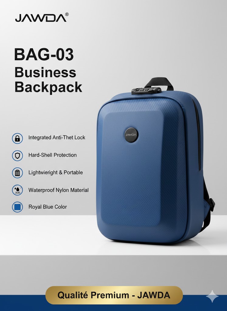 حقيبة JAWDA BAG-03 | الأناقة، الحماية، والذكاء في حقيبة واحدة 🎒💼 حقيبة JAWDA BAG-03 | الأناقة، الحماية، والذكاء في حقيبة واحدة 🎒💼