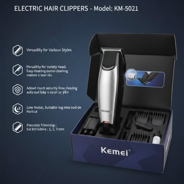 kemei km 5021 — صالون الحلاقة دابا عندك في الدار! 💇‍♂️🔥