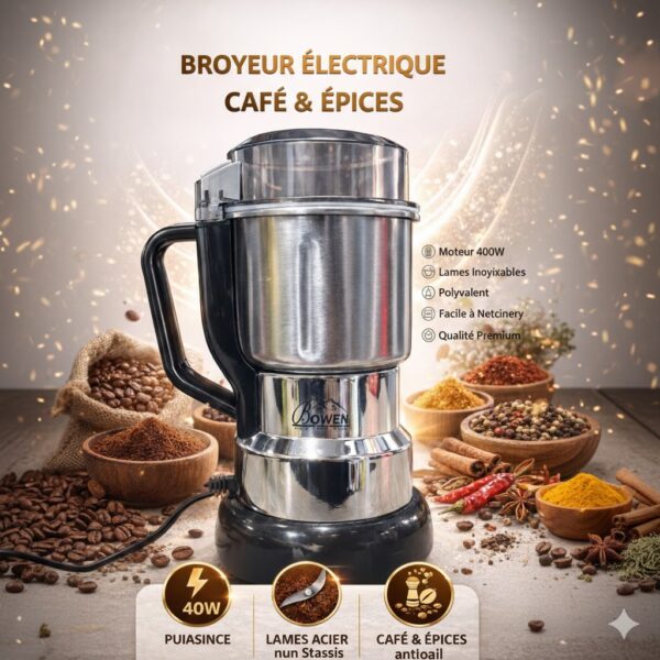 مطحنة bowen الكهربائية 400 وات القوة والسرعة لطحن القهوة والتوابل
